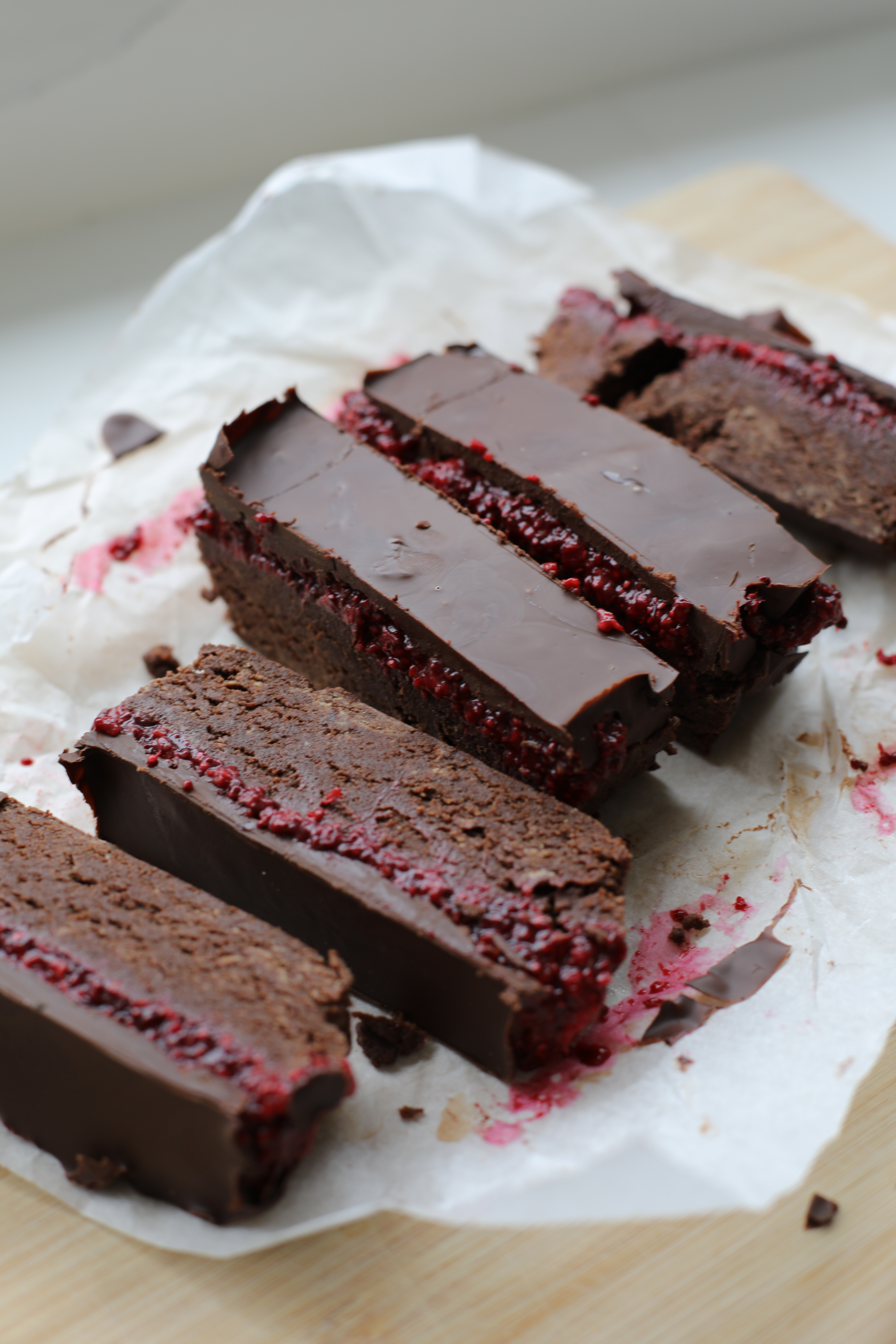 Chocolate Raspberry Protein Brownies