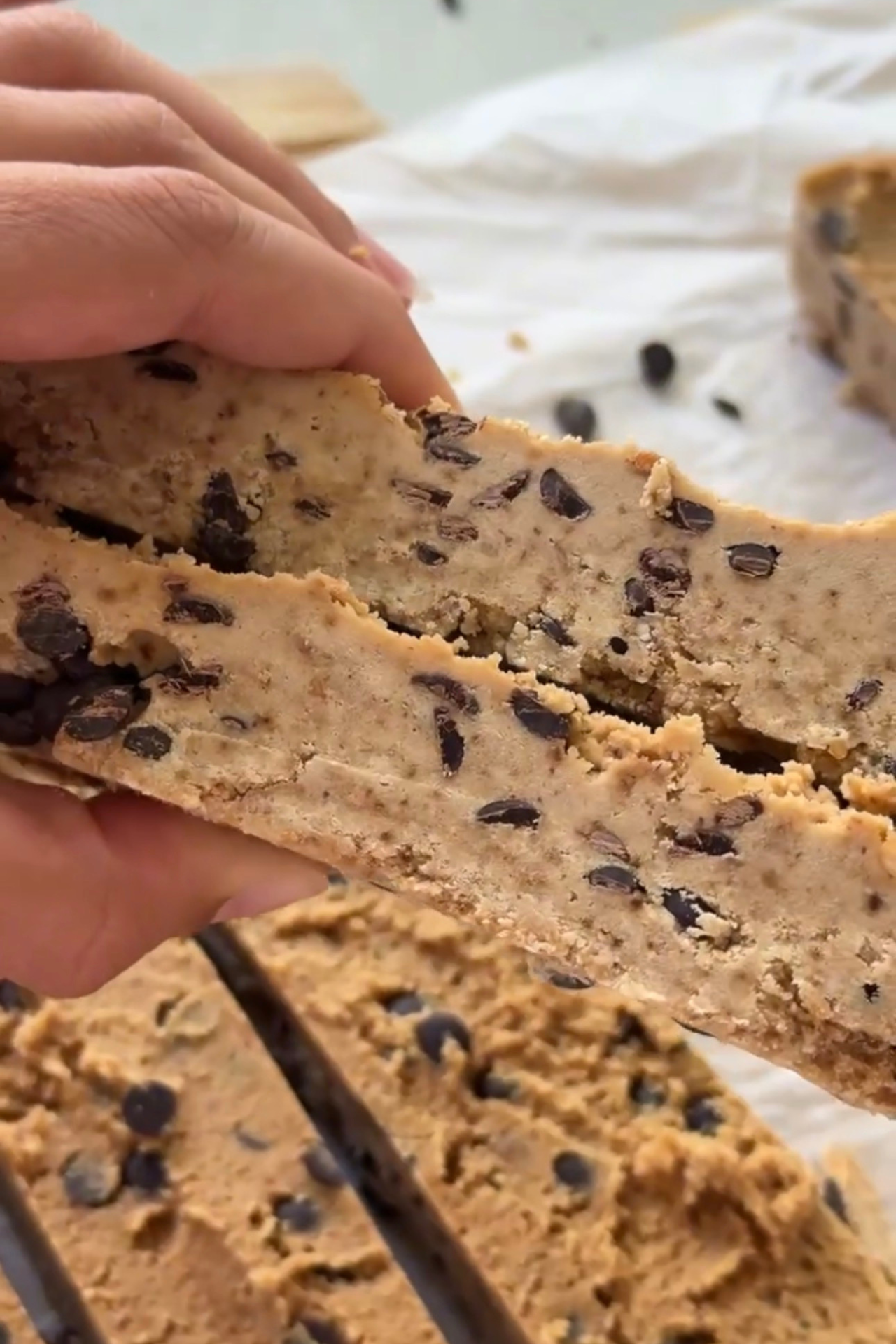 Frozen Cookie Dough Protein Bars