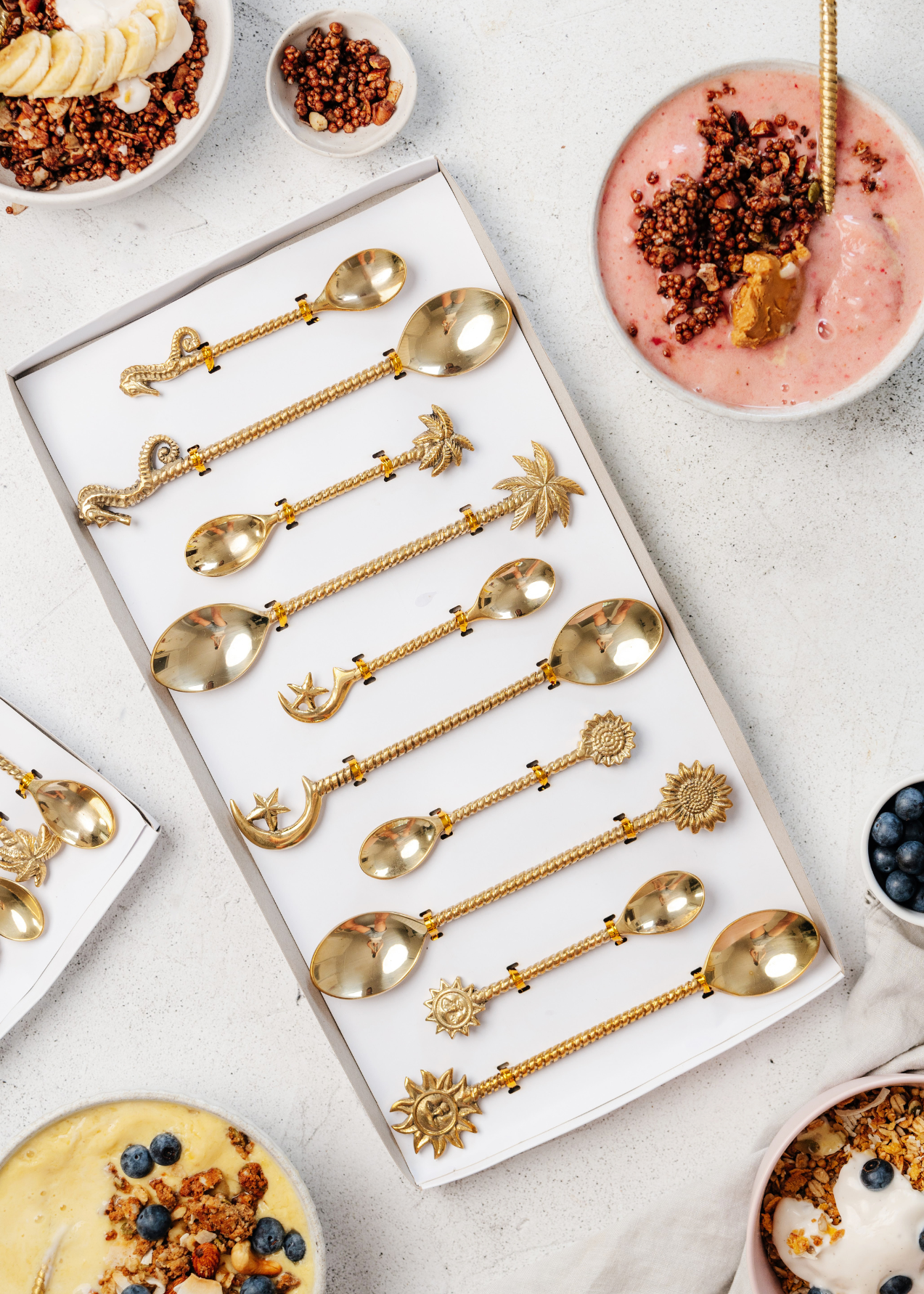 Brass Spoon Box 10 Piece