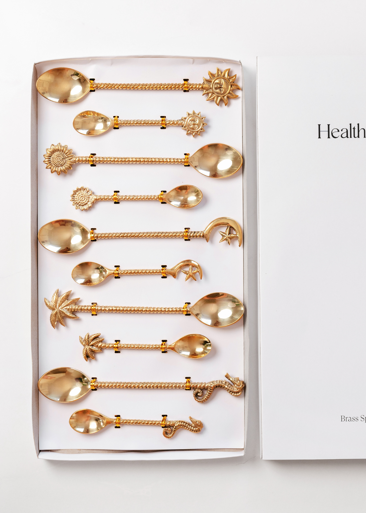 Brass Spoon Box 10 Piece