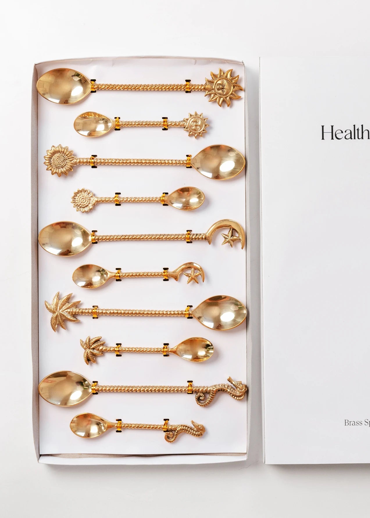 Brass Spoon Box 10 Piece
