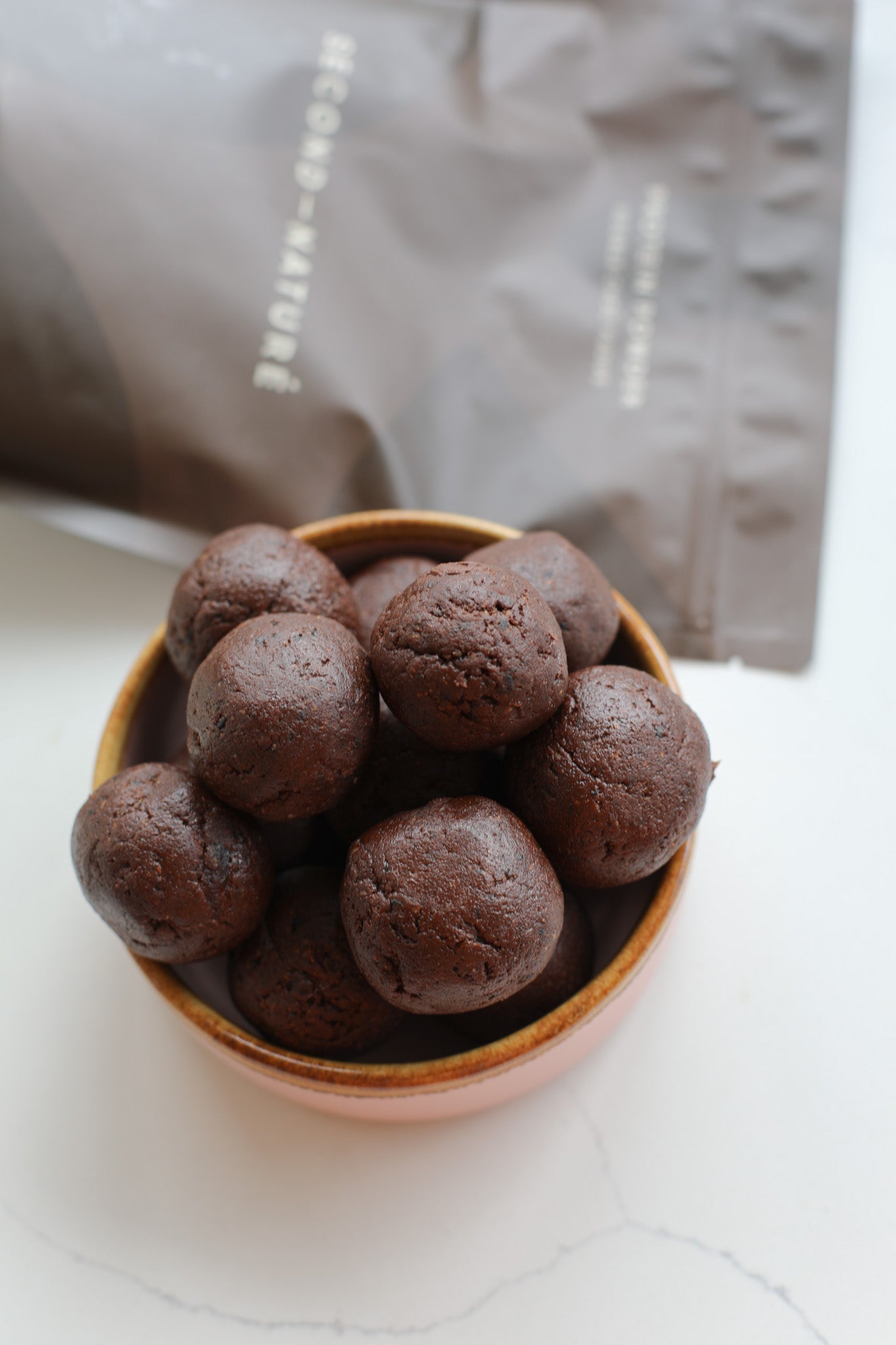 Chocolate Sesame Protein Balls