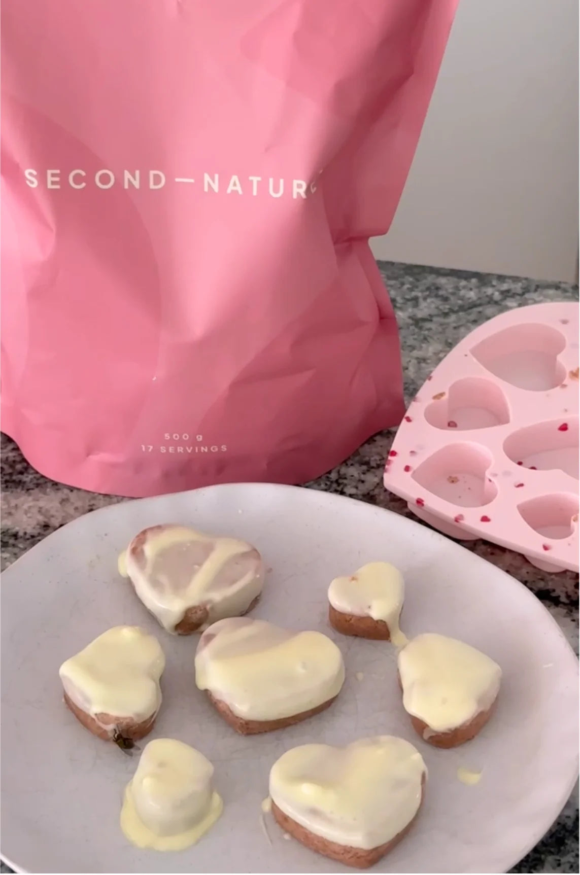 Strawberry Protein Cake Bites