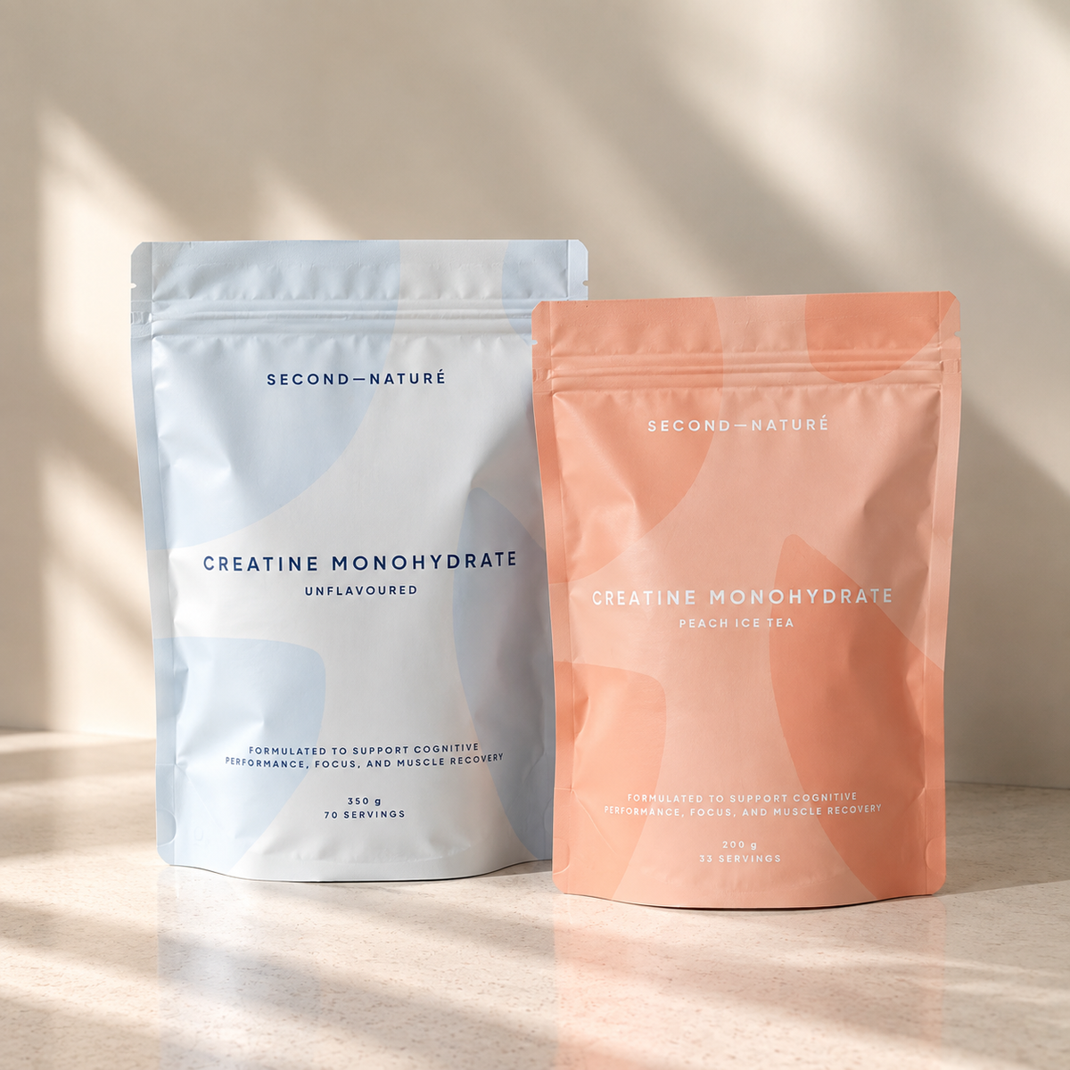 Second Nature Creatine Bundle - Peach Ice Tea and Unflavoured Creatine