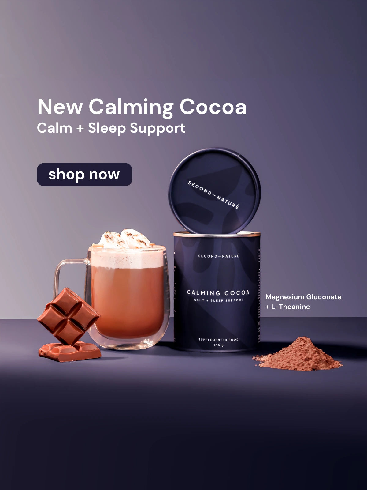 New Calming Cocoa — Calm + Sleep Support