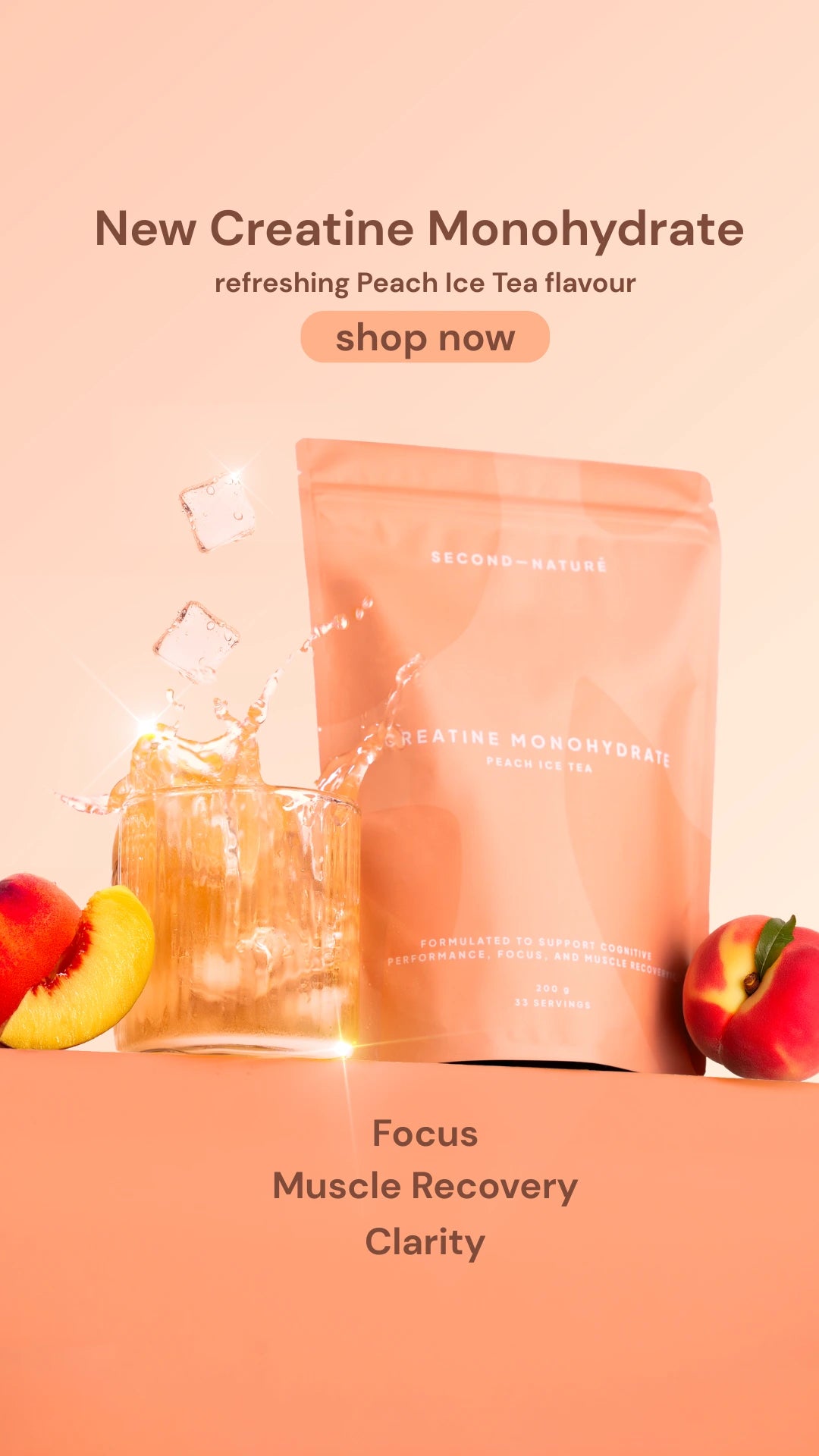 New Creatine Monohydrate — Peach Ice Tea